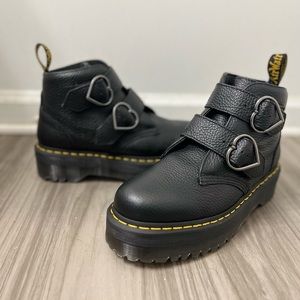 DEVON HEART LEATHER PLATFORM BOOTS SIZE 10